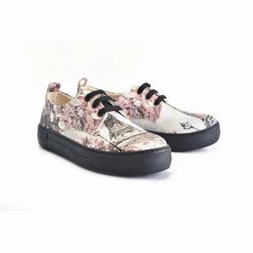 Eiffel Tower Oxford Shoes GOB301 Tech Glow Beauty Walk