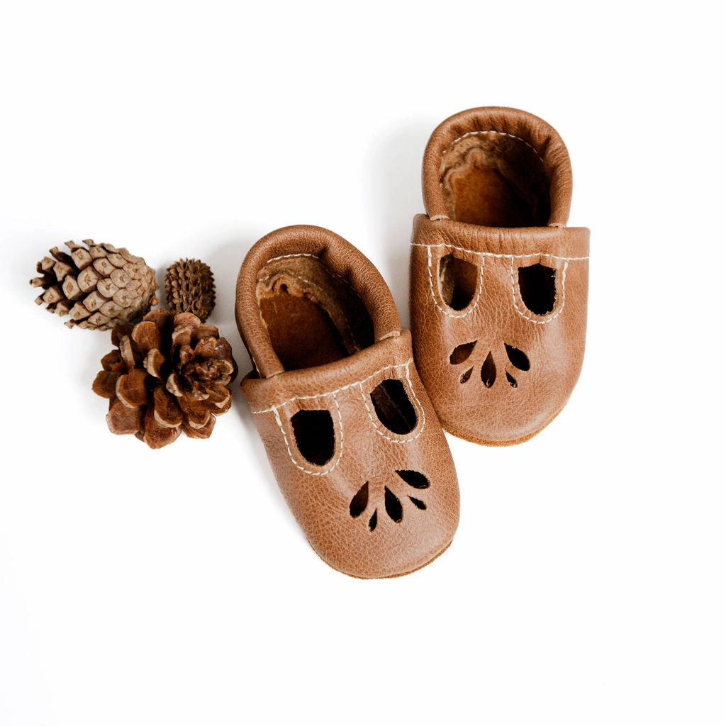 Knee High Boots With Low Heel Caramel LOTUS T-strap Shoes Baby and Toddler