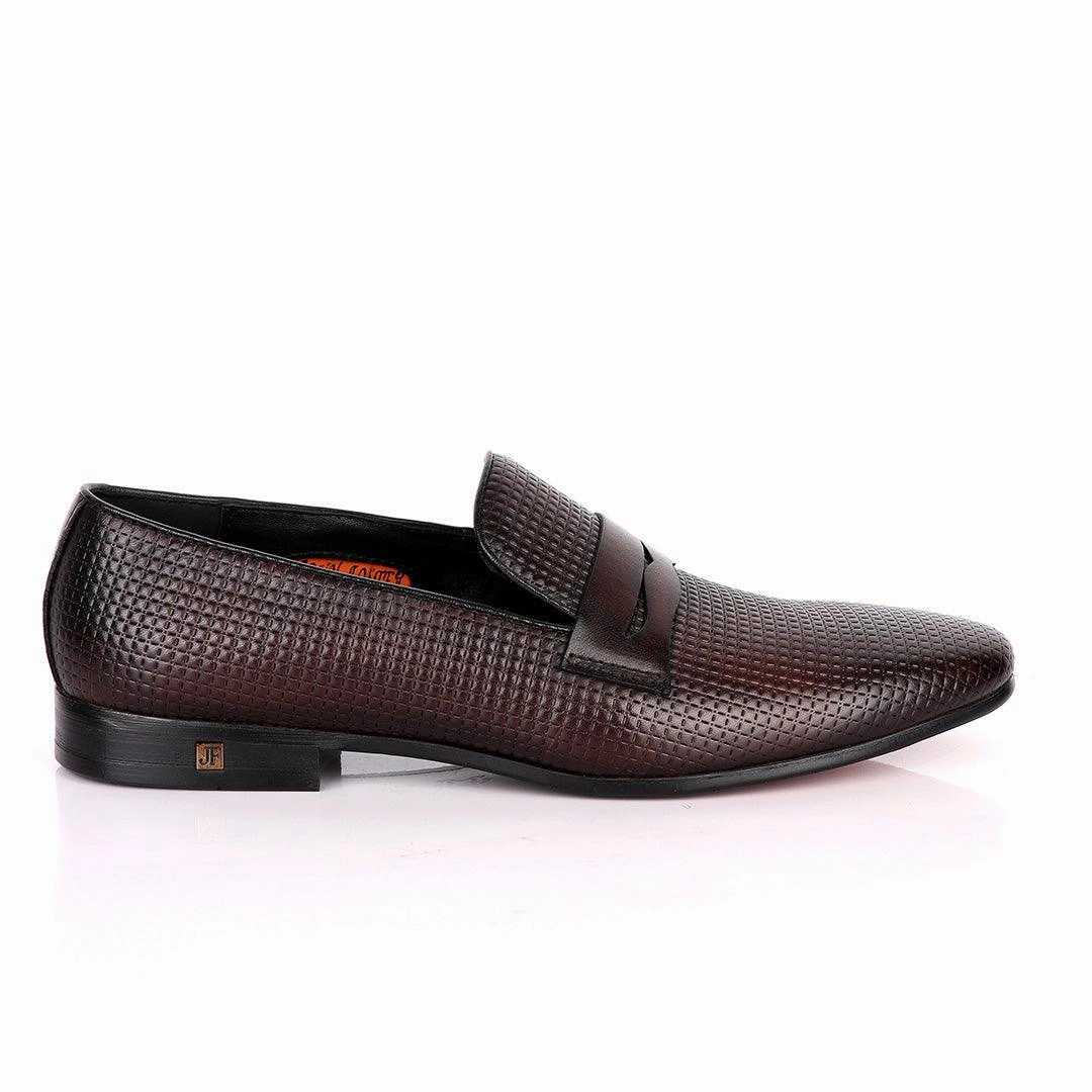 Asics Running Shoes For Pronators John Foster Full Cube Designed Leather Shoe-Coffee