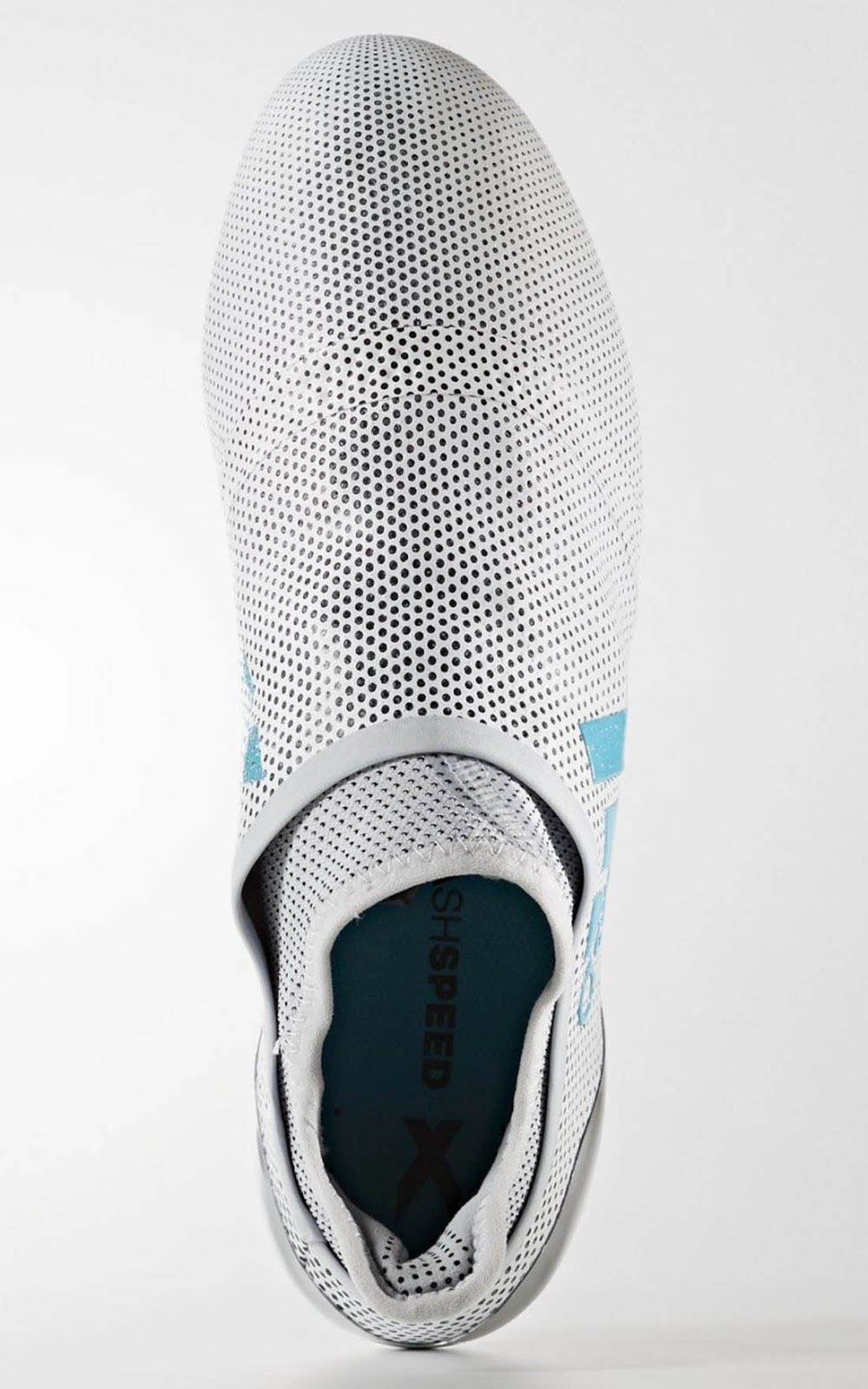 Adidas Youth X 17  FG Soccer Cleat - White/Energy Blue Soccer Cleats Deal