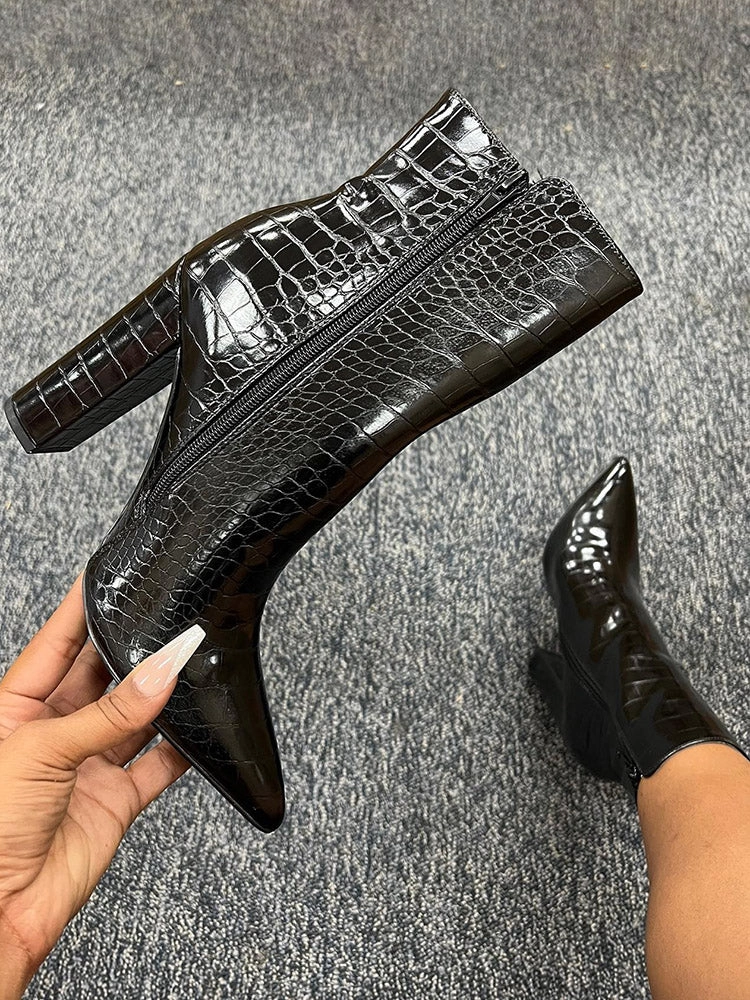 Adidas Running Shoes Under 100 Euros Embossed Chunky Heel Boots