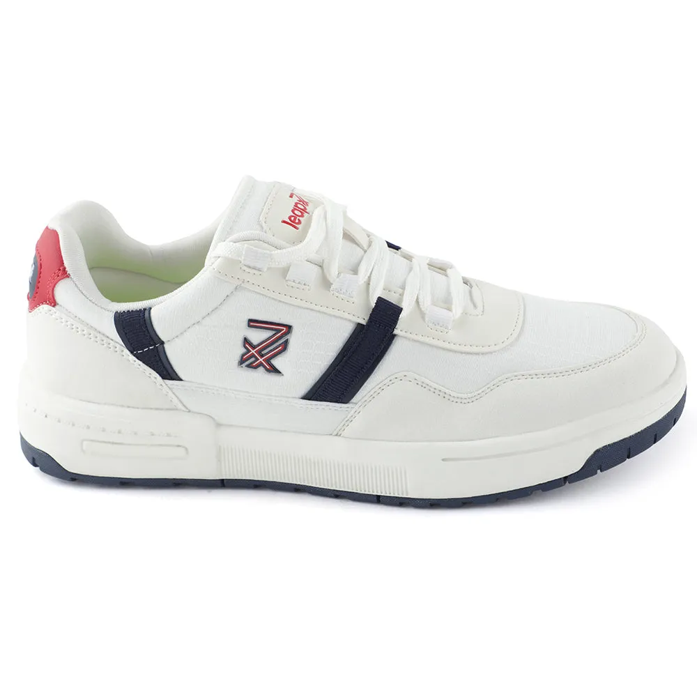 Leap7x White Sports Lacing Walking Shoes For Men NEXTER-3E By Liberty Star Vital Training Shoes