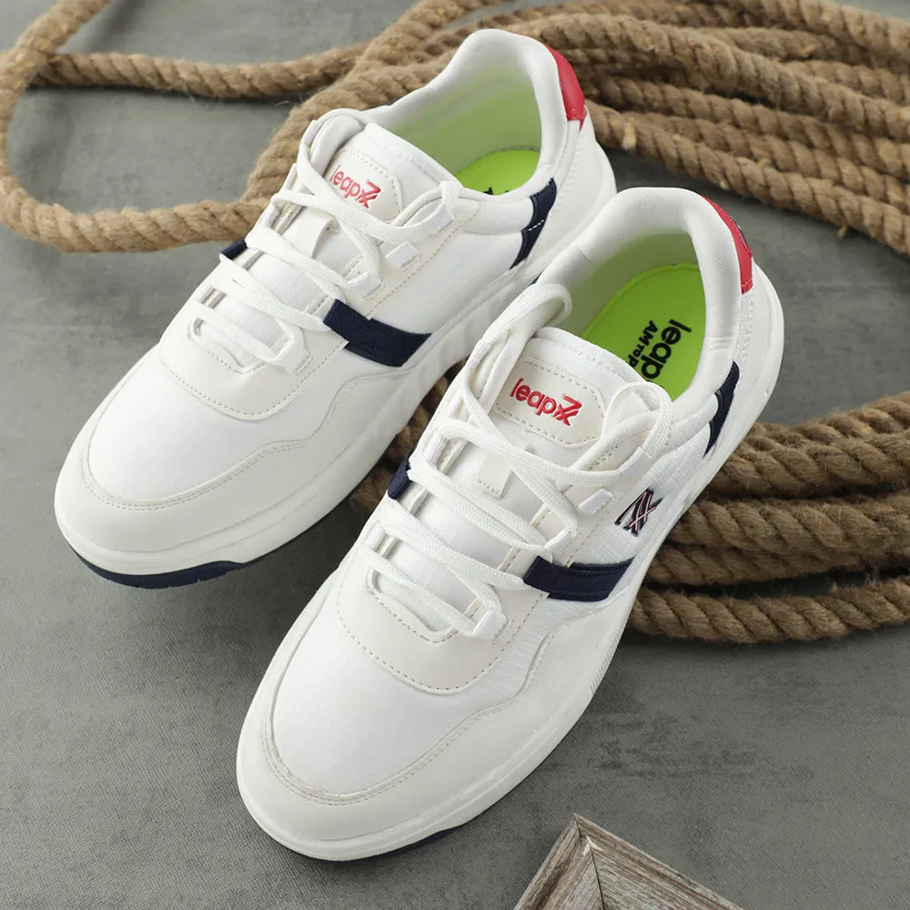 Martial Arts Training Shoes Leap7x White Sports Lacing Walking Shoes For Men NEXTER-3E By Liberty