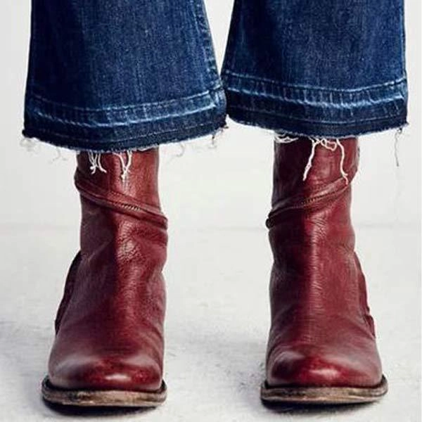 Adidas Primegreen Shoes Women's Square Heel Low Heel Mid-Calf Zipper Boots 70765421C