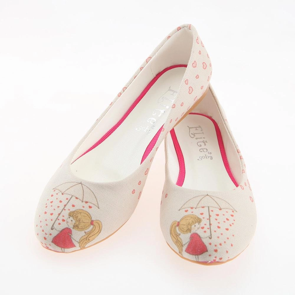 Heart Raining Ballerinas Shoes 1107 Stretchable Formal Mode
