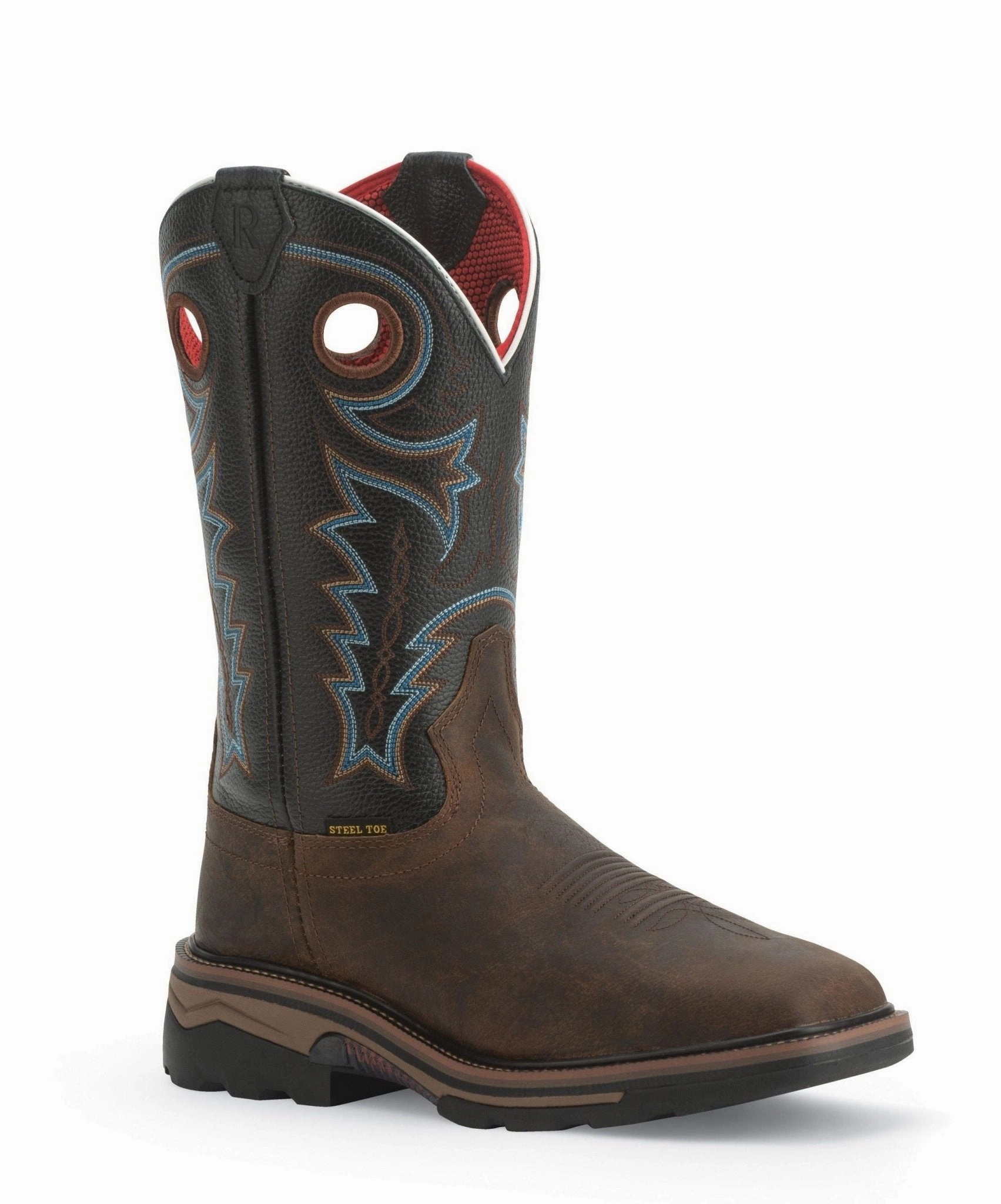 Sierra Work Boots R. Watson Men's 12" Waterproof Coffee Distressed Square Steel Toe Work Boot