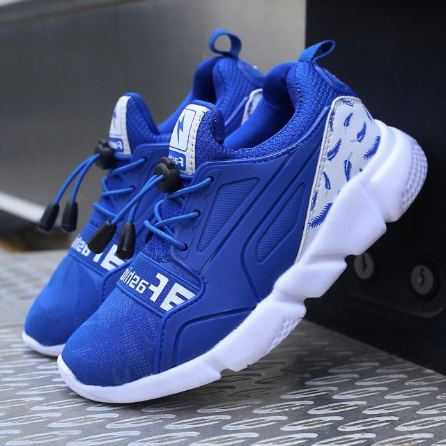 Boy Casual ShoesTrainer Air Mesh Breathable Fly Knit Elastic Band Shoe Asics Badminton Shoes