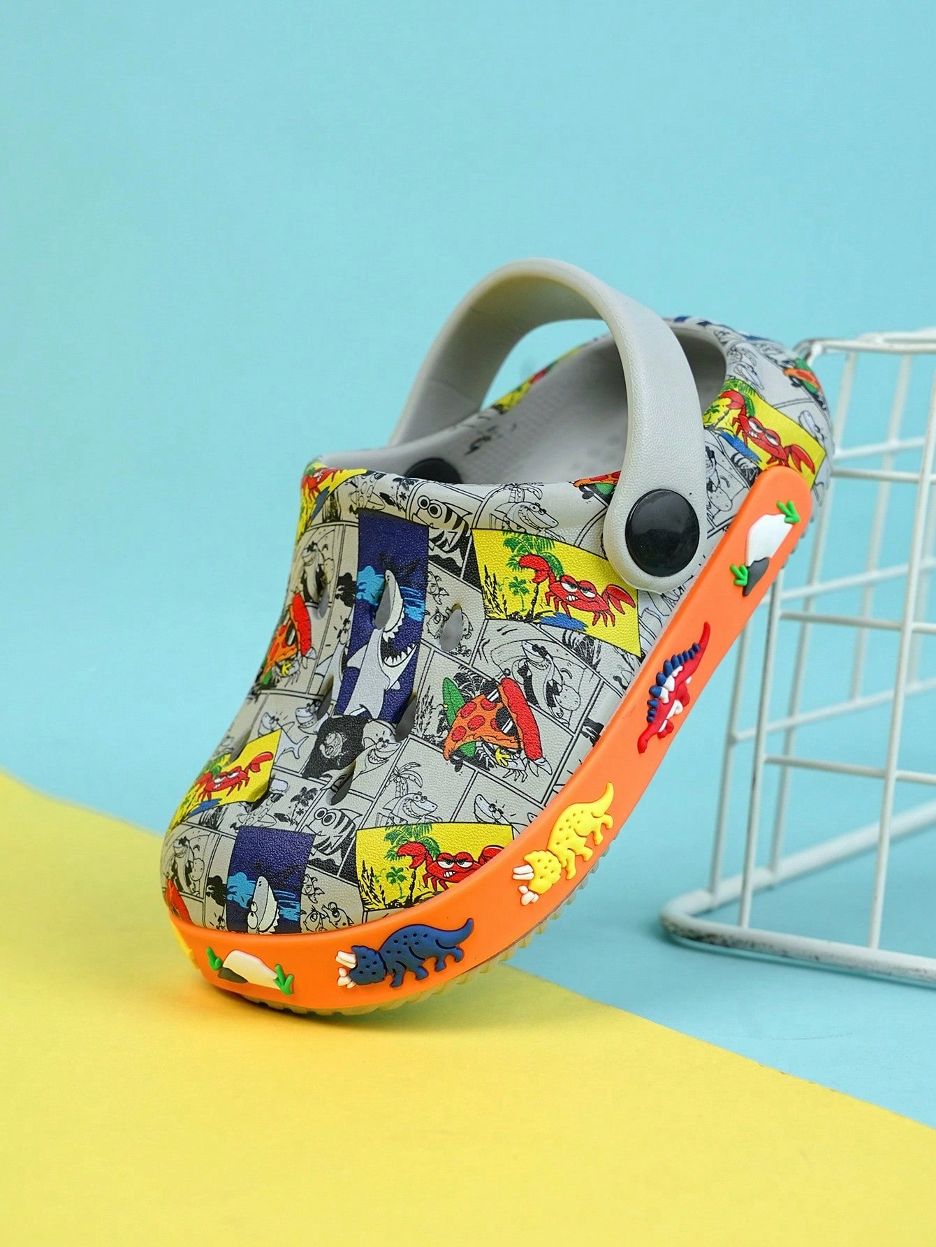 Boys Comic Pattern Hollow Out Vented Clogs For Summer Asics Japan S Pf Sportstyle Shoes