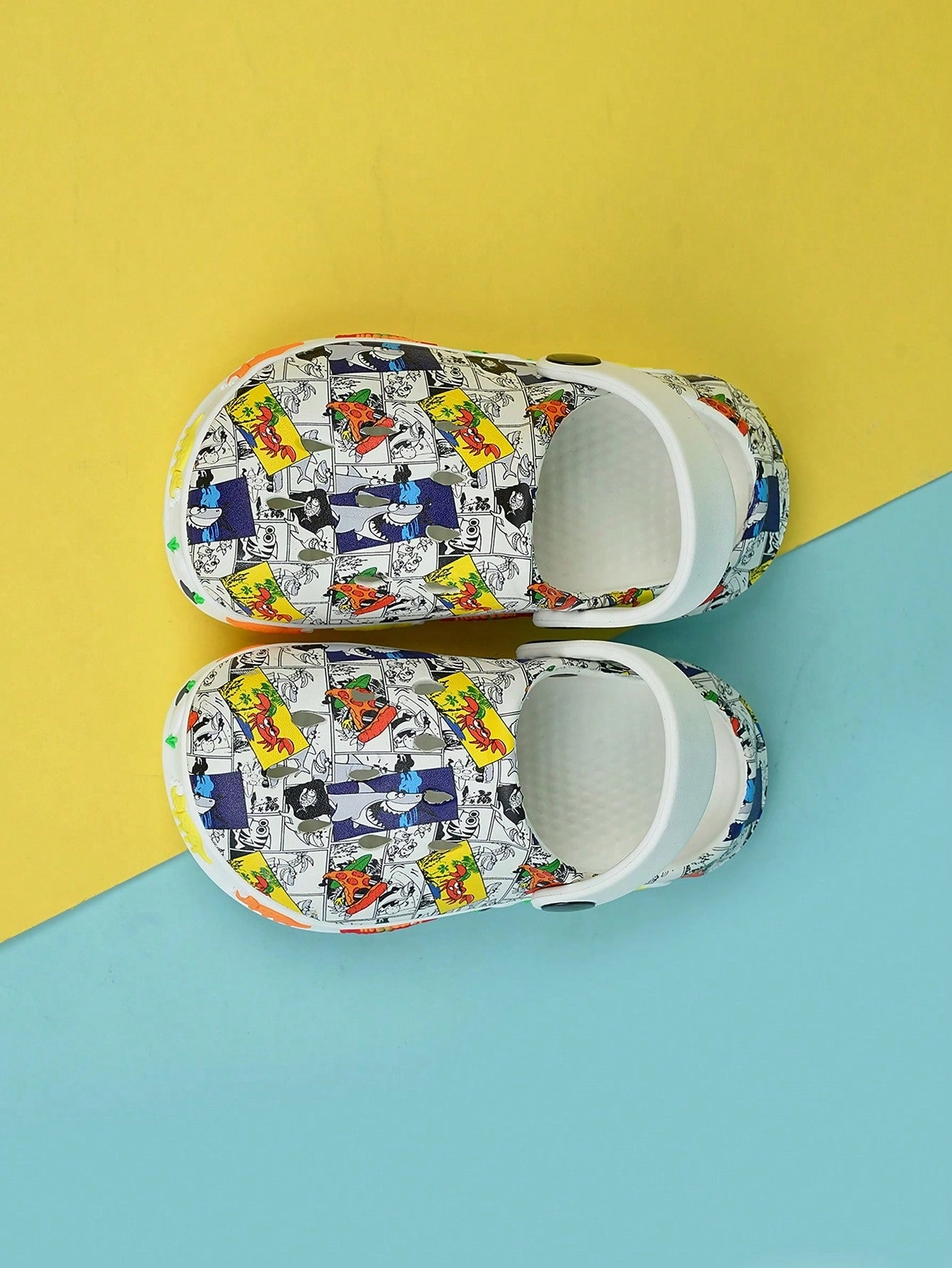 Boys Comic Pattern Hollow Out Vented Clogs For Summer Asics Shoe Return Policy