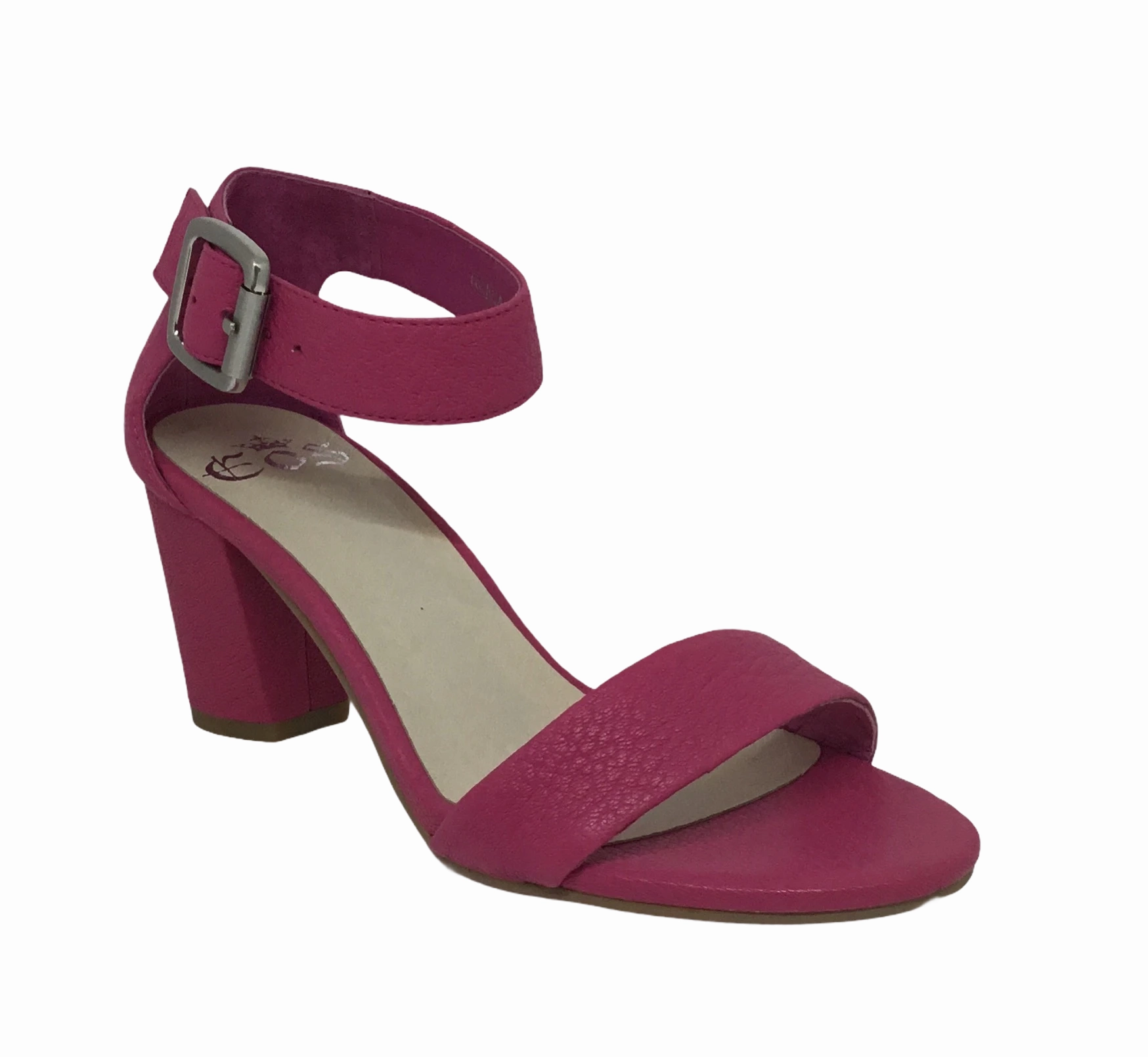 EOS Graca Pink Leather Heel Classic Shape Comfort Heel