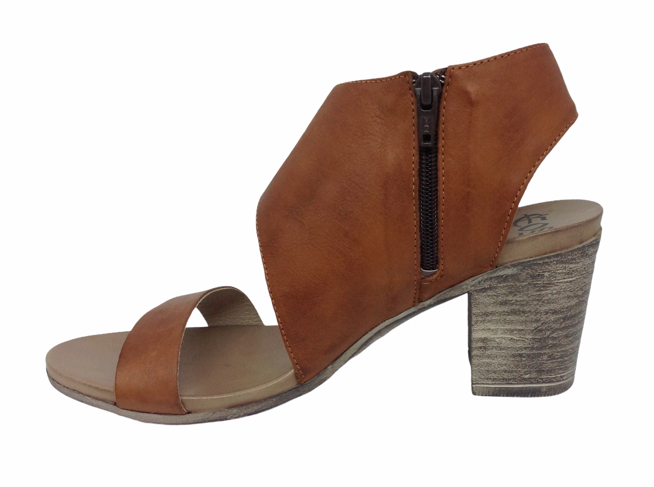 EOS Stari W Tan Leather Heel French Touch