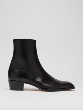 TEXAS PLAIN BOOT IN BLACK CALFSKIN Rugby Boots