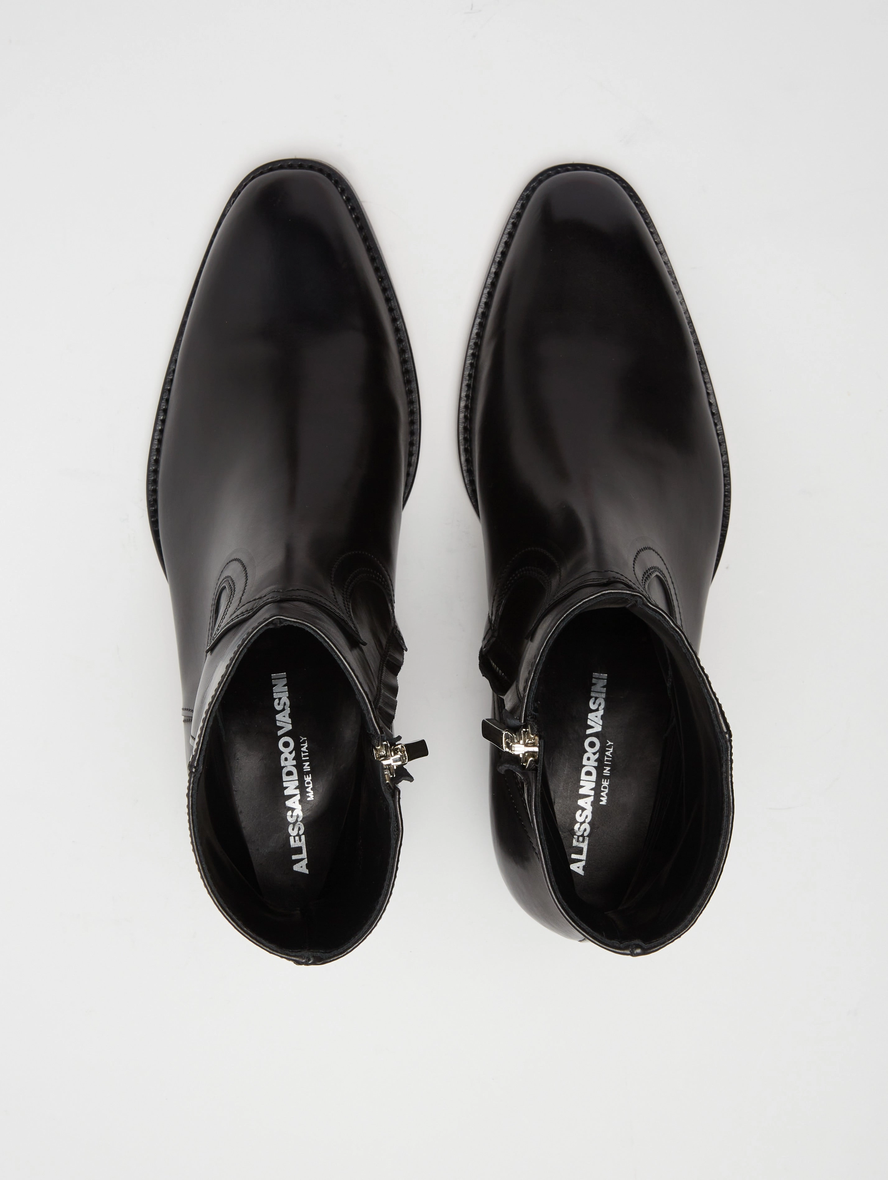 Brahma Safety Boots TEXAS PLAIN BOOT IN BLACK CALFSKIN