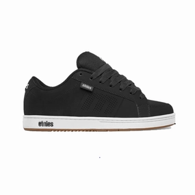Fashion Edge Wide Base ETNIES 4101000091 979 KINGPIN MN'S (Medium) Black/White/Gum Nubuck Skate Shoes