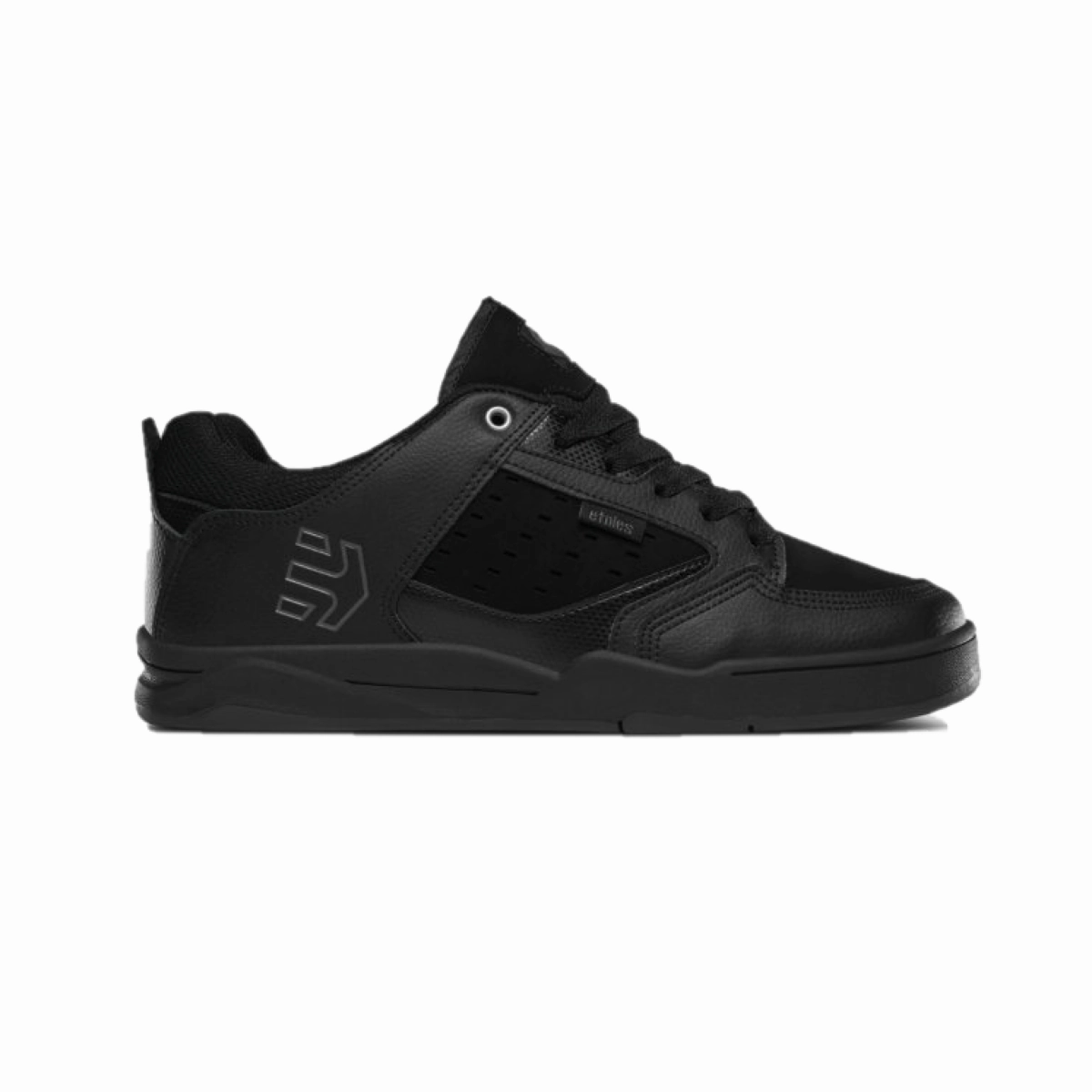 Lightweight Wear Grip Guard ETNIES 4101000402 540 CARTEL MN'S (Medium) Black/Black/Grey Leather/Synthetic Skate Shoes