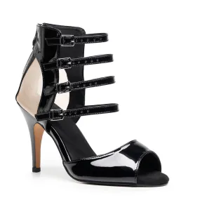 Earth Hue Flat Base Treasure - Black Vegan Patent  - Street Sole