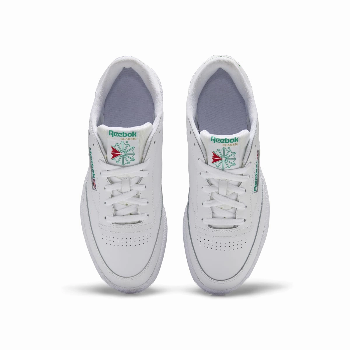 Night Pace Block Stride REEBOK AR0456 (100000155) CLUB C 85 MN'S (Medium) White/Green Leather Lifestyle Shoes