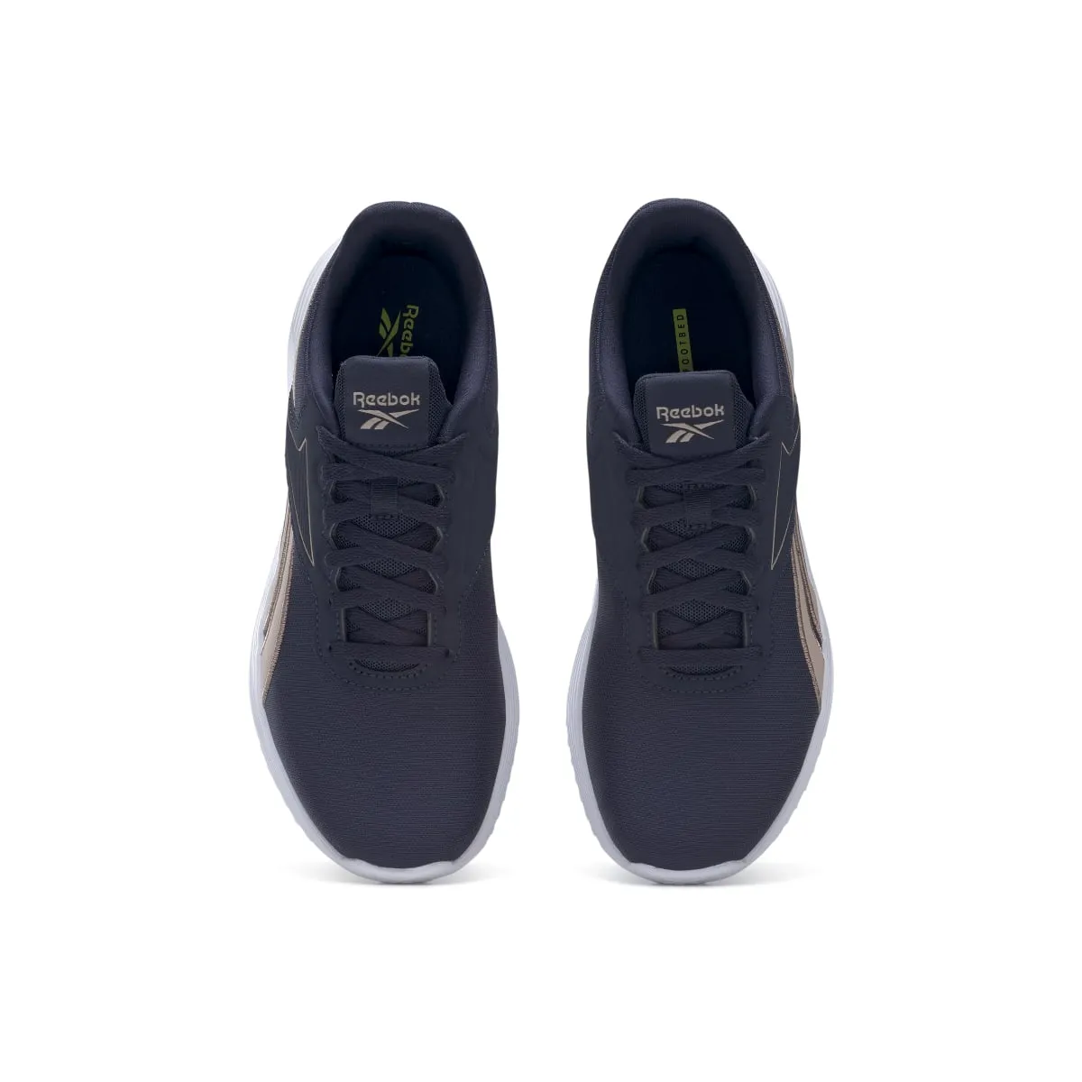 Anti Odor Flower Jog REEBOK H00891 LITE 3.0 WMN'S (Medium) Navy/Rose Gold/White Textile Running Shoes