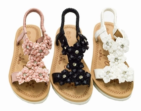 Sandals Sandals Wholesale Kids Embellished Flat Sandals Assorted Colors Lucy NGJK