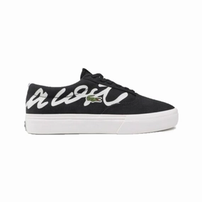 LACOSTE 7-42CMA0040454 Jump Serve Lace Canvas Logo MN'S (Medium) Black/Off White Textile Lifestyle Shoes Port Run