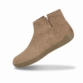 Perfect For Hospital For Parents Boot with leather sole - Sand