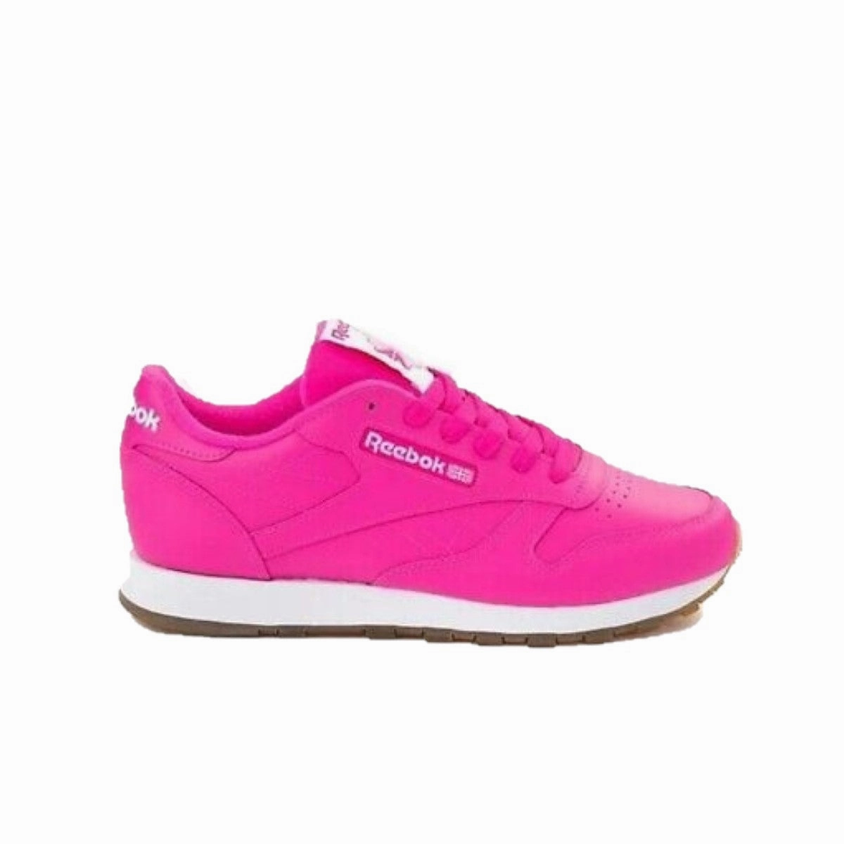 Sports Style Ankle support strap REEBOK FW9615 CL LTHR WMN'S (Medium) Pink/White Leather Lifestyle Shoes