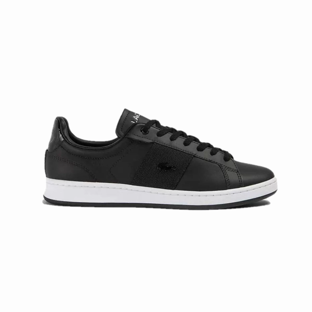 LACOSTE 7-45SMA0046312 CARNABY PRO GGR MN'S (Medium) Black/White Leather & Synthetic Lifestyle Shoes Strike Step