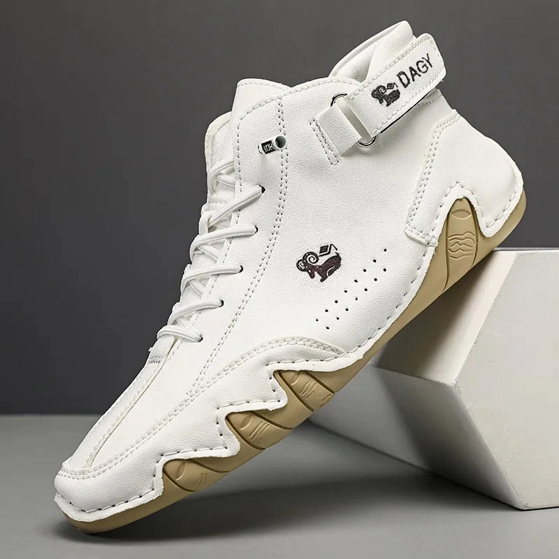 Unisex Handmade Suede Velcro Waterproof High Boots Adidas Superstar Skateboarding Shoes