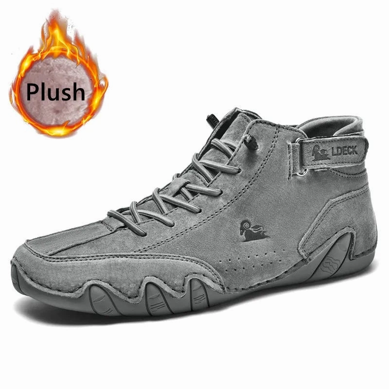 Adidas Tiger Print Shoes Unisex Handmade Suede Velcro Waterproof High Boots