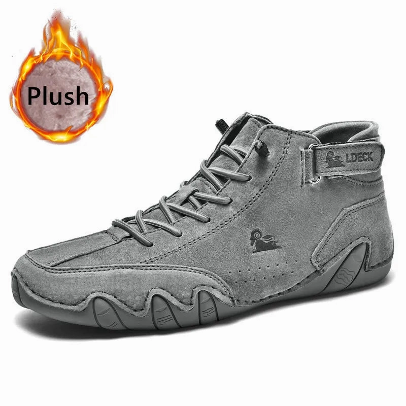 Unisex Handmade Suede Velcro Waterproof High Boots Yeezy Shoes Adidas Store