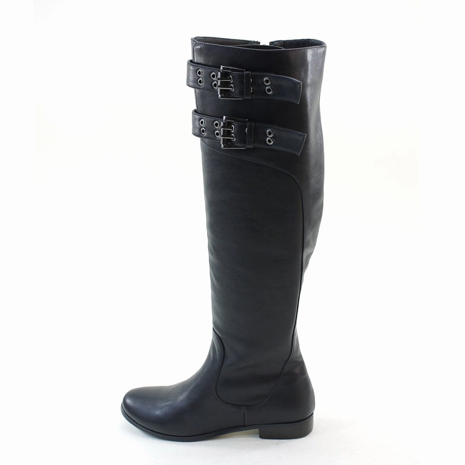 Eddie Bauer Rain Boots Double Buckles Knee High Low Heel Riding Women's Vegan Boots