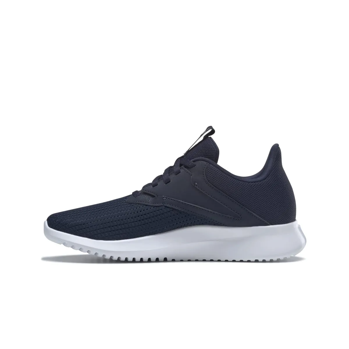 REEBOK GY4053 FLUXLITE WMN'S (Medium) Navy/Rose Gold/Navy Mesh Running Shoes running in a bus station area shoes Breathable Material