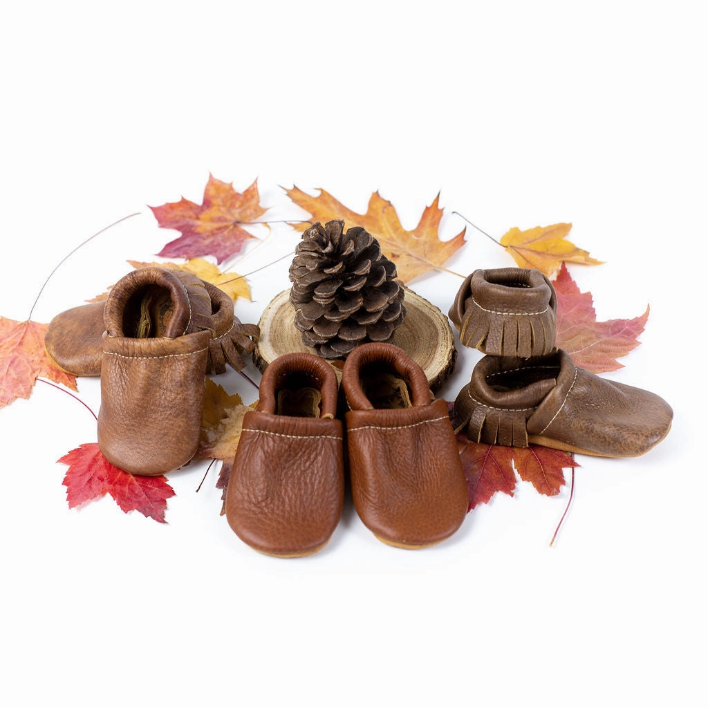 Suede Heels Russet, Chestnut, Tumbleweed Moccs Shoes Baby and Toddler