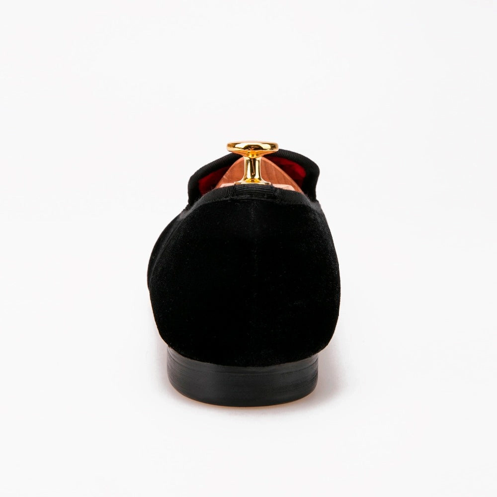 OneDrop Handmade Men Velvet Metal Toe Embroidery Dress Shoes Party Wedding Prom Loafers Loafers 1906