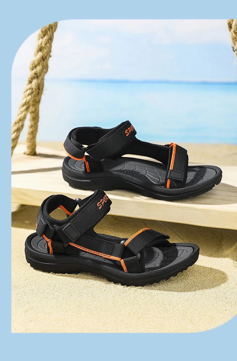 Asics Gel-sekiran Casual Shoes Fashion Kids Sandals Shoes Soft Sole Non-slip Boys Girls Sandals Toddler Children's Shoes 2024 Summer Beach