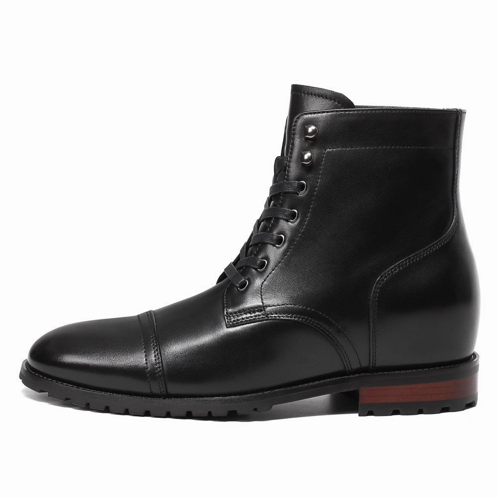 7 CM/2.76 Inches CMR CHAMARIPA Handcrafted Black Hidden High Heel Boots - Elevate Your Presence with 2.76 Inches of Customized Luxury Adidas Ballet Flat Shoes