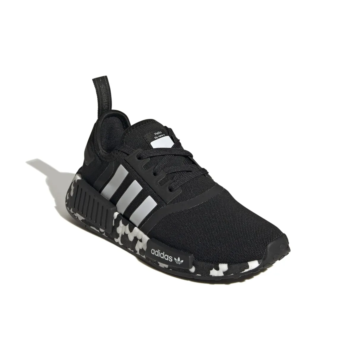 Drive Ready ADIDAS GW9594 NMD_R1 JR'S (Medium) Black/Black/White Textile Running Shoes