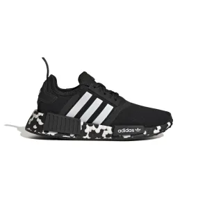 ADIDAS GW9594 NMD_R1 JR'S (Medium) Black/Black/White Textile Running Shoes Street Fest