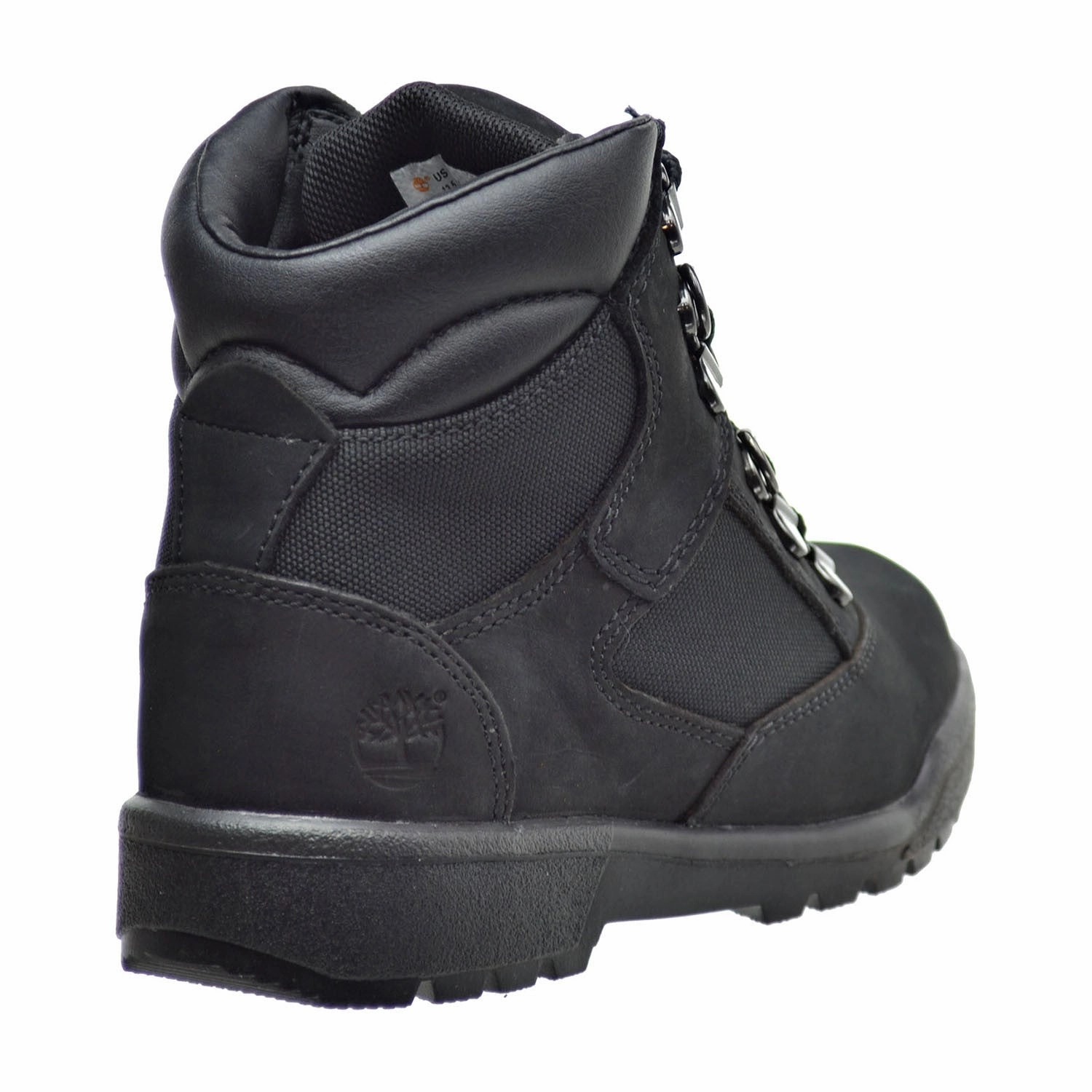Hiking Trail Boots Timberland 6 Inch F/L Field Little Kid's Boots Black Nubuck