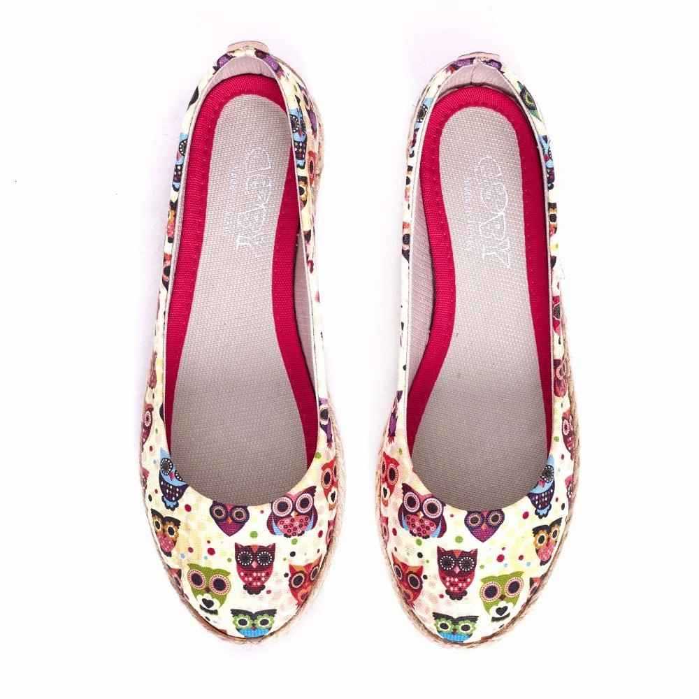 Flexibility Feature Owls Ballerinas Shoes FBR1181