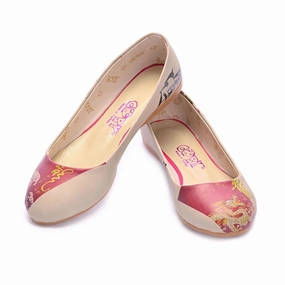 Chinese Dragon Ballerinas Shoes 1037 Love Glow Short Trip