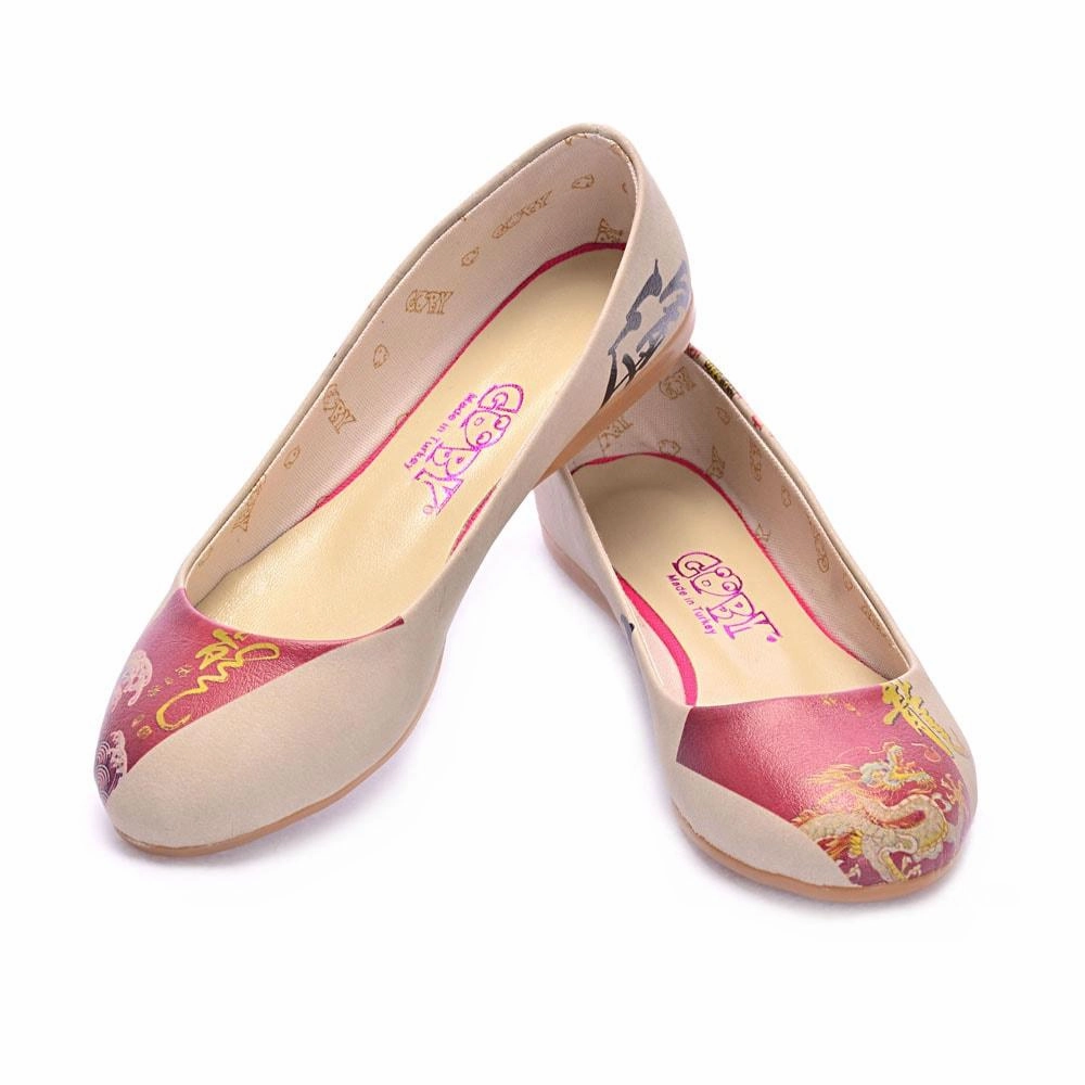 Chinese Dragon Ballerinas Shoes 1037 Love Glow Short Trip