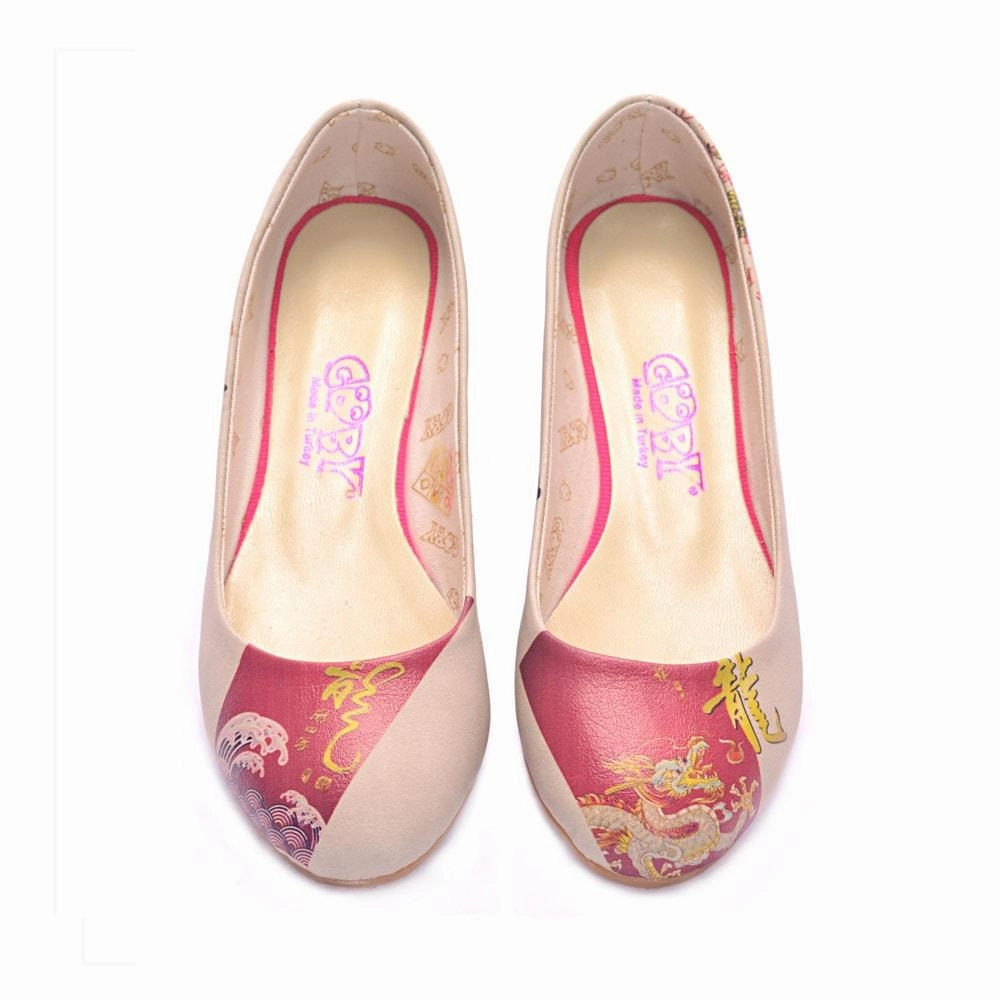 Chinese Dragon Ballerinas Shoes 1037 Color Mix Couple Pair