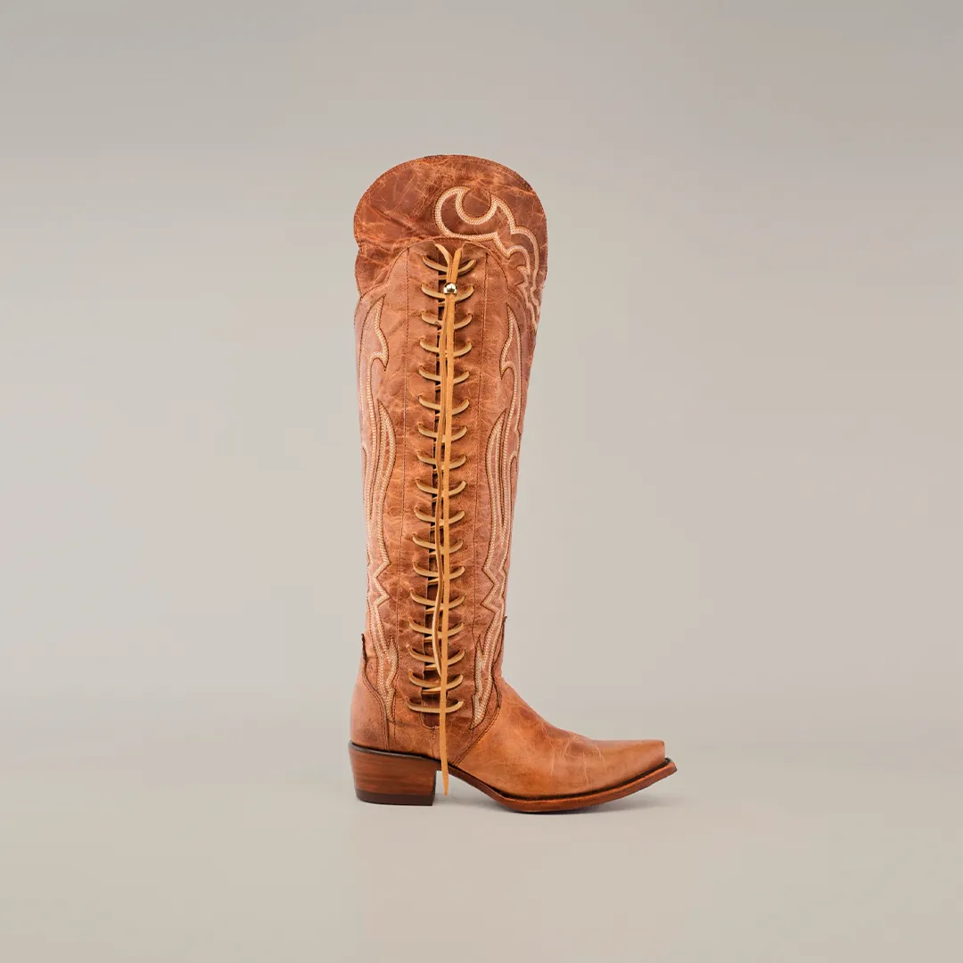 Marten Boots Tania Fawn - Tall Shaft - Snip Toe