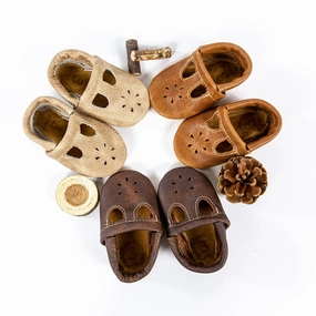 Latte, Saddle, Sable T-Strap Shoes Baby and Toddler Discount High Heels