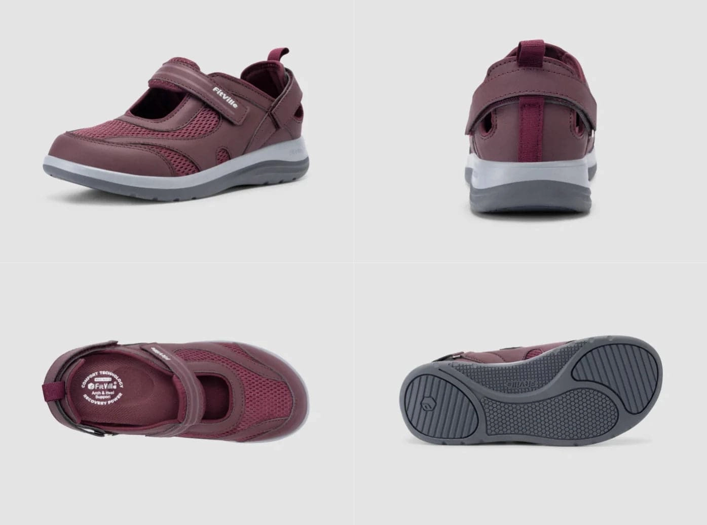 Dress Shoes FitVille Women's FlexiWalk Mary Jane Sandal V1