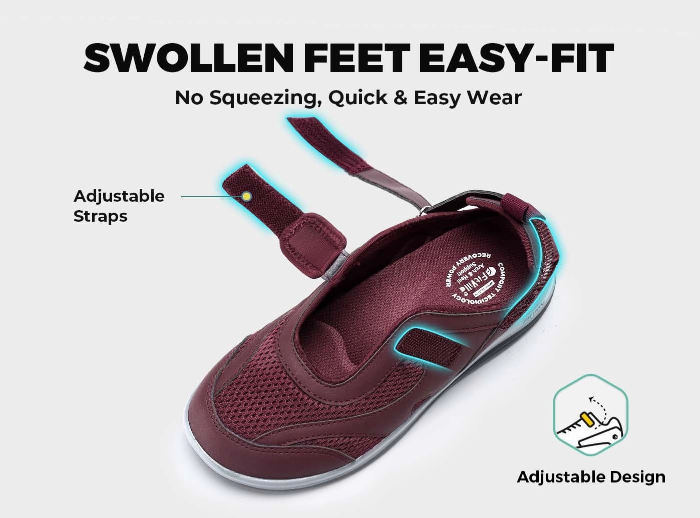 Racing Flats Vs Running Shoes FitVille Women's FlexiWalk Mary Jane Sandal V1