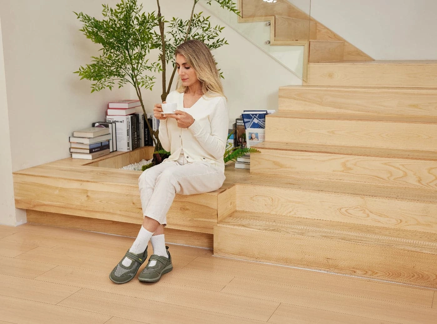 FitVille Women's FlexiWalk Mary Jane Sandal V1 Cute Flat Shoes