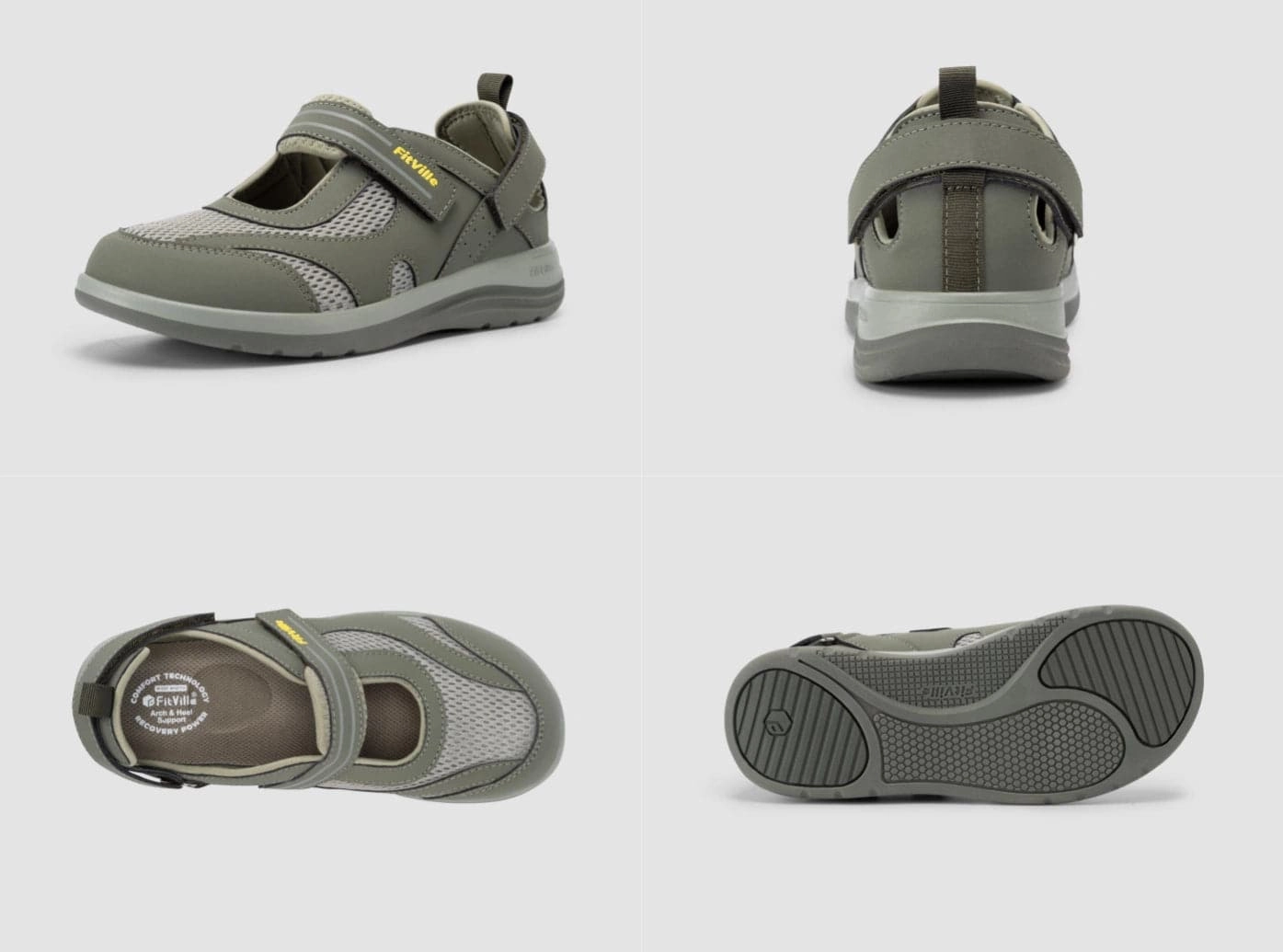 Best Walking Running Shoes For Flat Feet FitVille Women's FlexiWalk Mary Jane Sandal V1