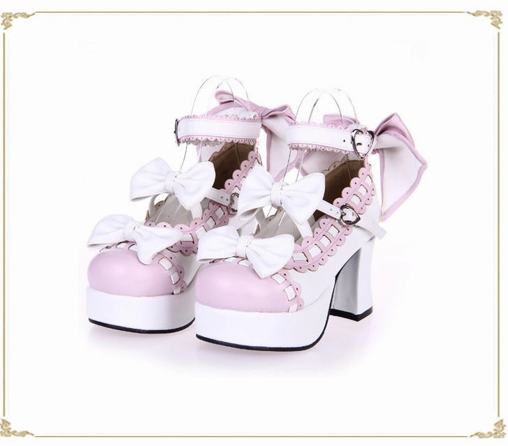 Discount Dress Shoes Angelic Imprint ~Sweet Handmade Platform Heels Lolita Shoes
